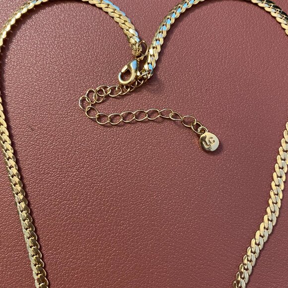 Set of 2 LC Lauren Conrad gold tone necklaces:19in rope + 18in 2-strand, stars - Picture 3 of 8